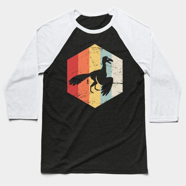 Retro 70s Archaeopteryx Baseball T-Shirt by MeatMan